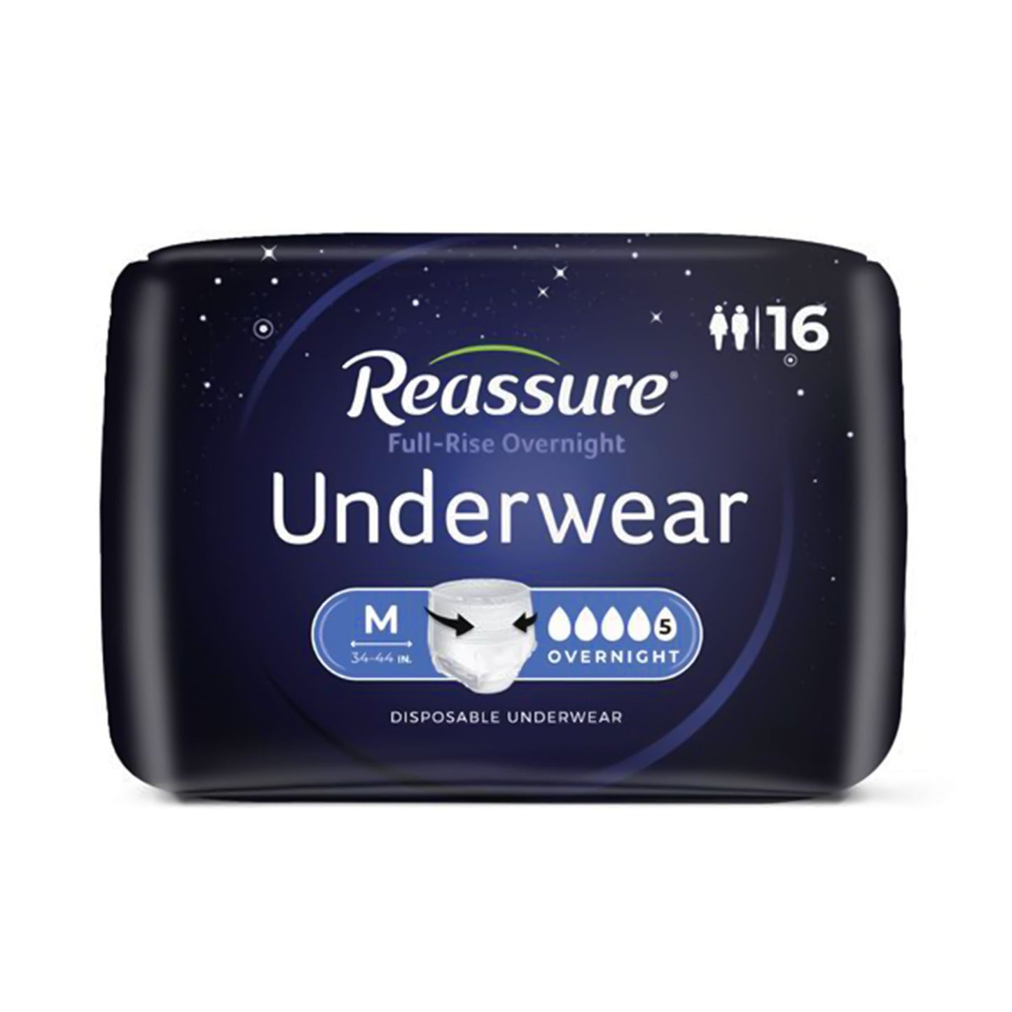 Reassure® Full-Rise Overnight Absorbent Underwear, Heavy Absorbency
