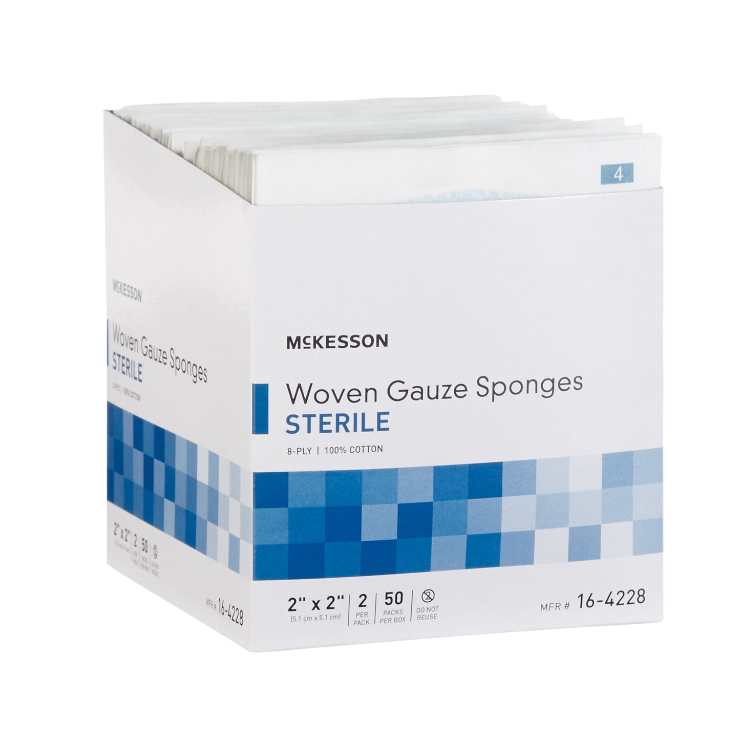 McKesson Sterile Gauze Sponge, Eight Ply
