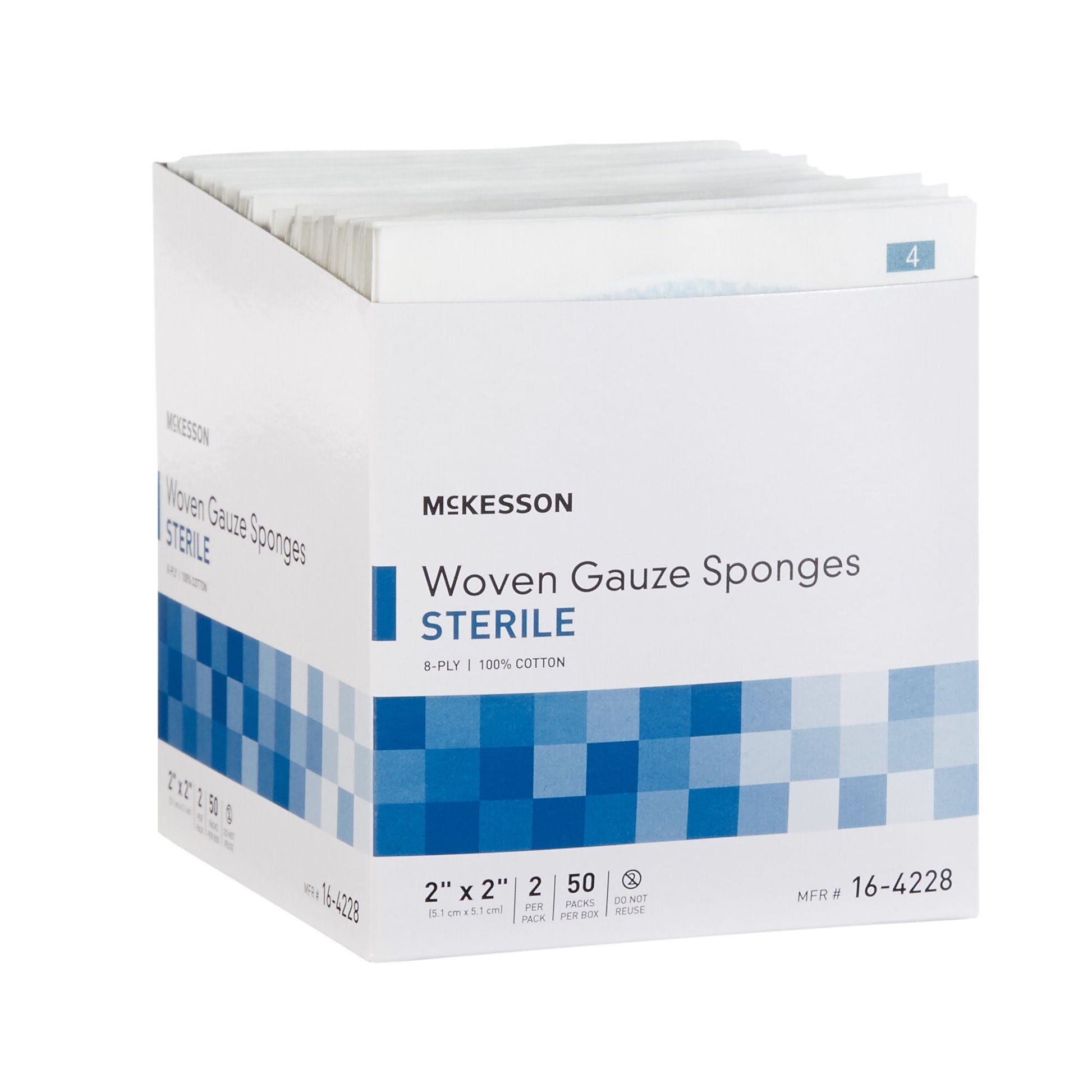 McKesson Sterile Gauze Sponge, Eight Ply