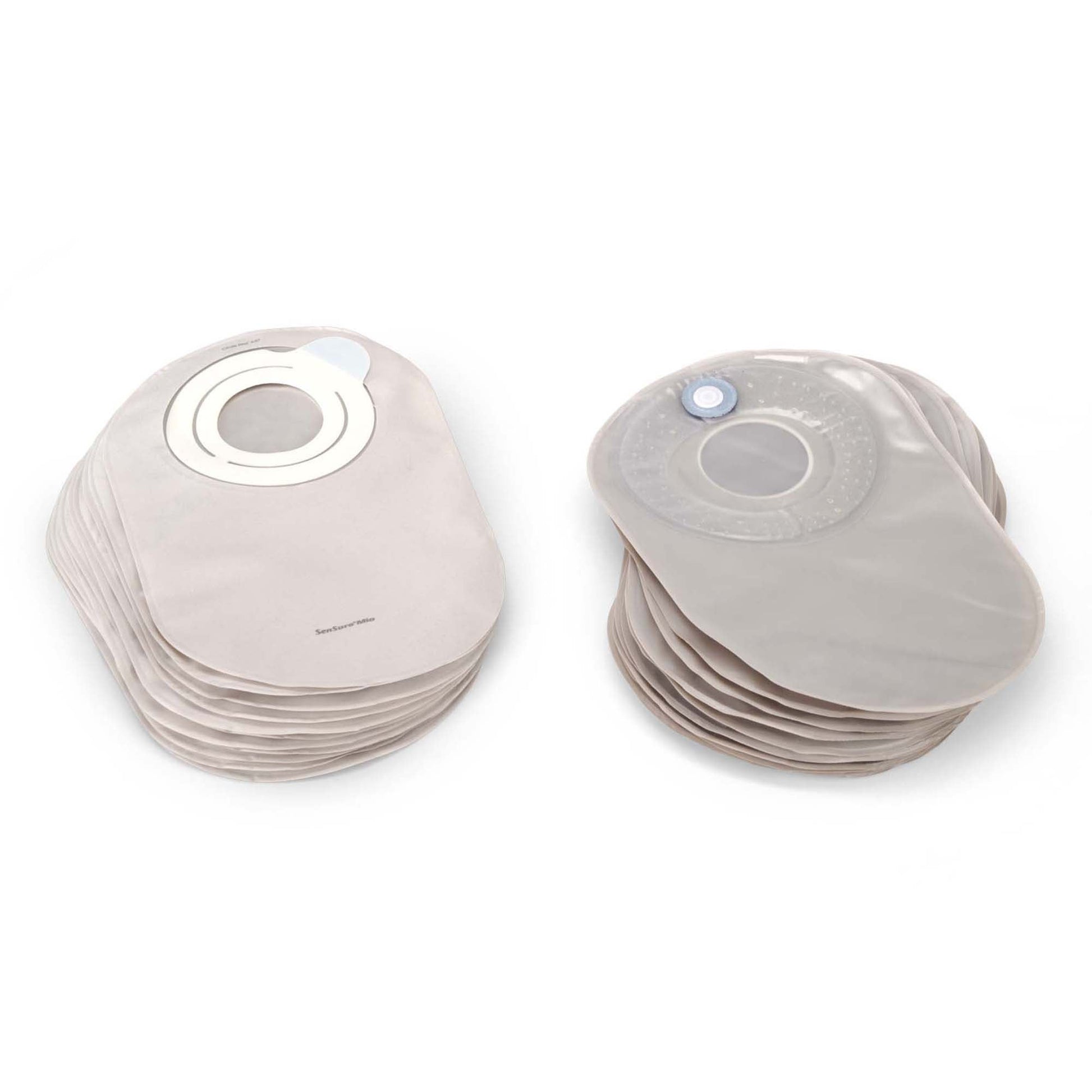 SenSura® Mio Flex Two-Piece Transparent Ostomy Pouch, Green Match