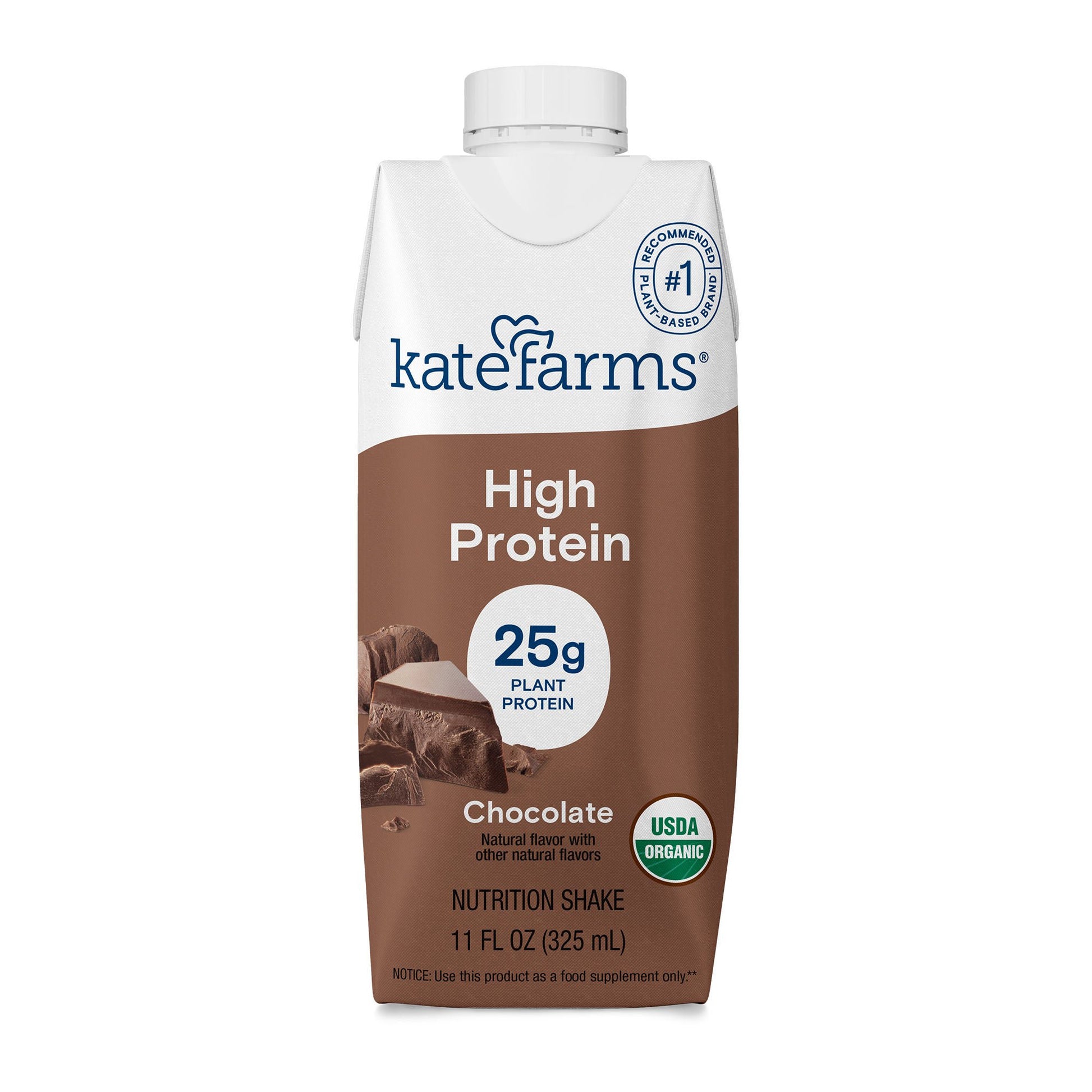 Kate Farms High Protein Oral Supplement Chocolate Flavor Liquid Carton