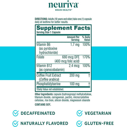 neuriva Plus Brain Health Supplement Coffee Fruit Extract (Coffea arabica) / Phosphatidylserine 200 mg - 100 mg Strength Capsule