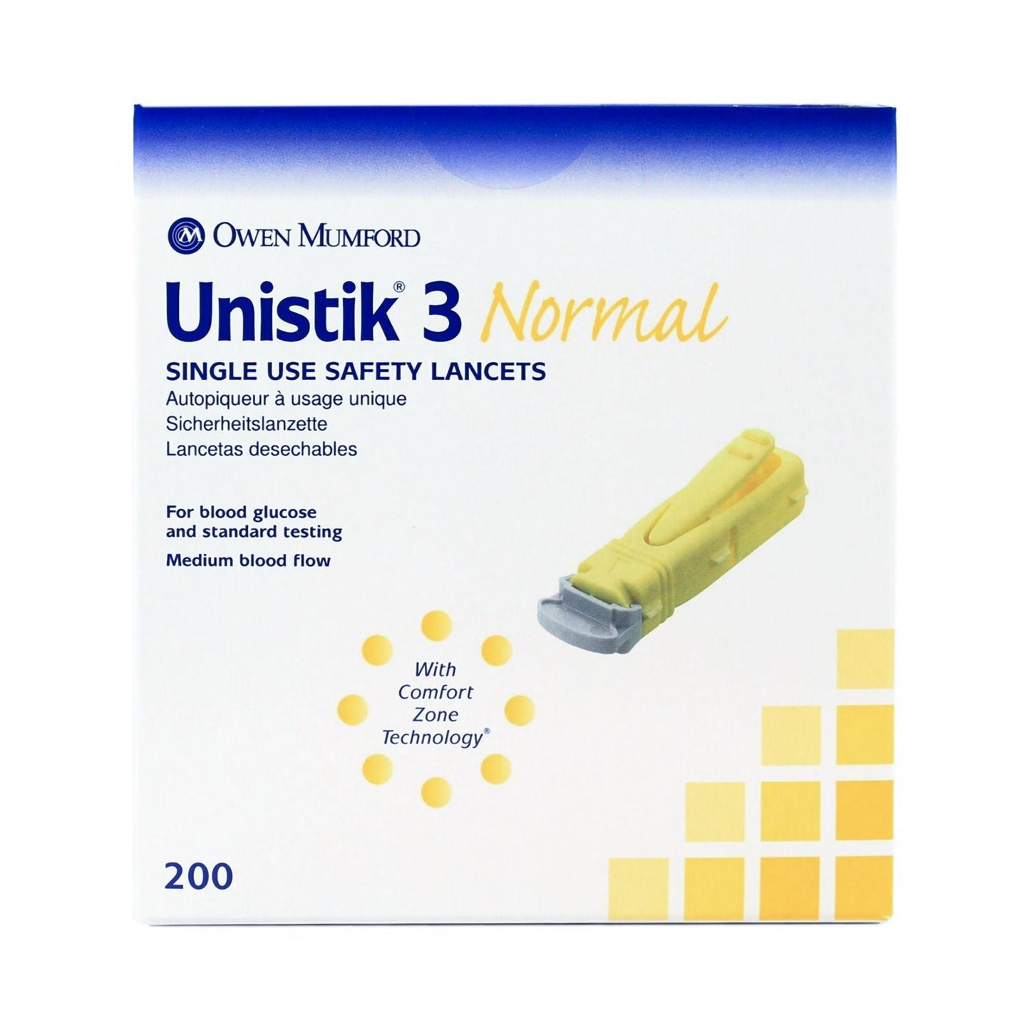 Unistik® 3 Normal Safety Lancet, 200 ct.
