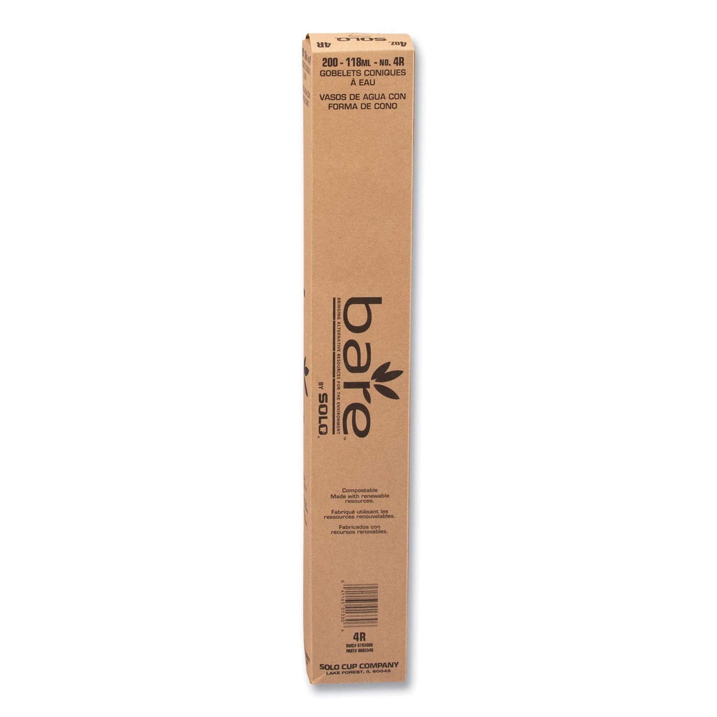 Bare® Paper Cone Drinking Cup, Capacity