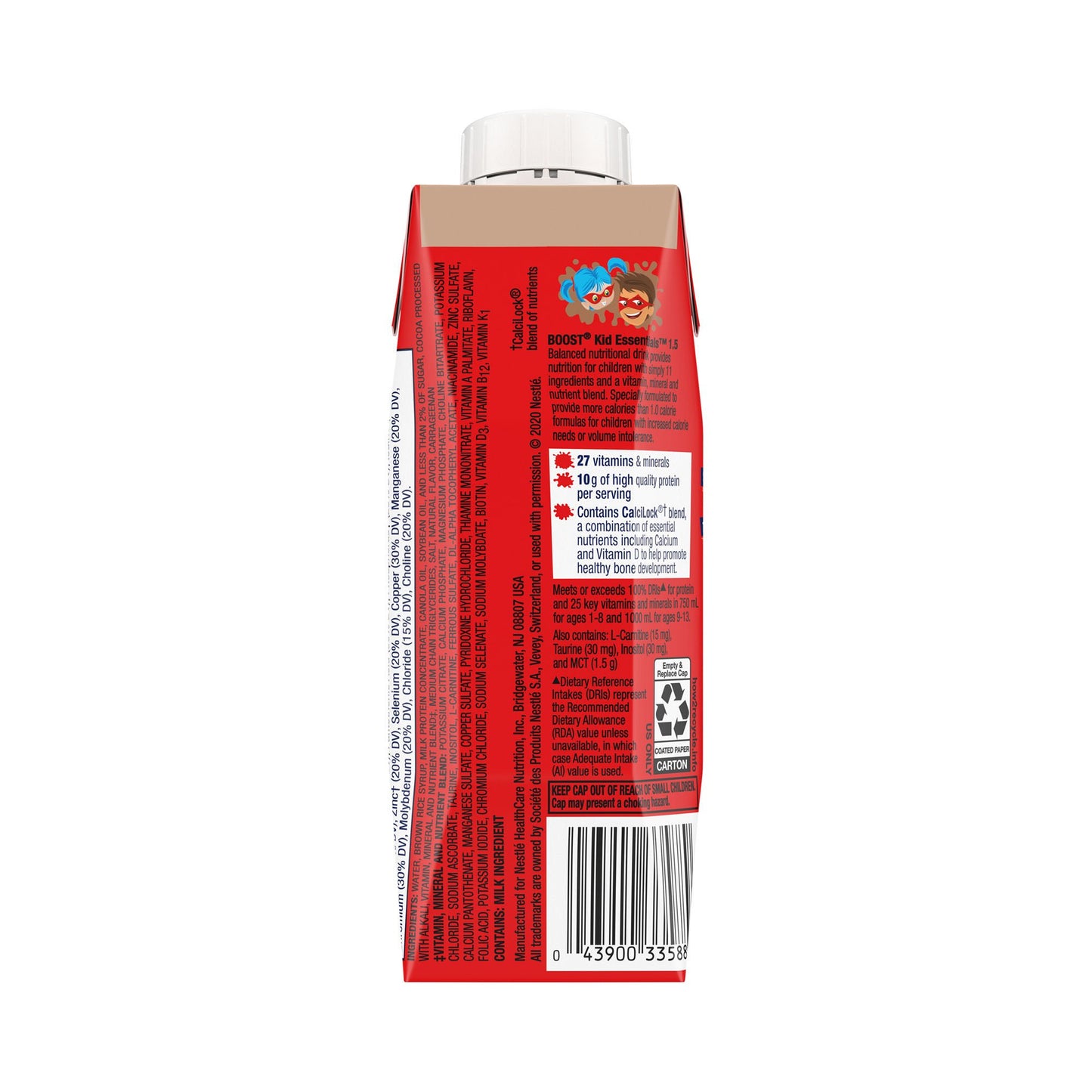 Boost® Kid Essentials™ 1.5 Balanced Nutritional Drink, Chocolate, Carton