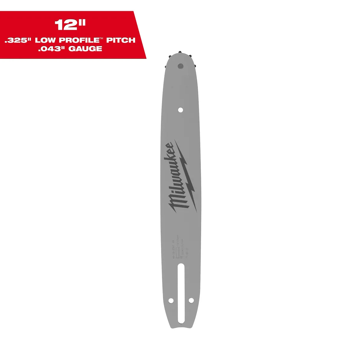Milwaukee 12" .325" LOW PROFILE Pitch, .043" Gauge Guide Bar 49-16-2743