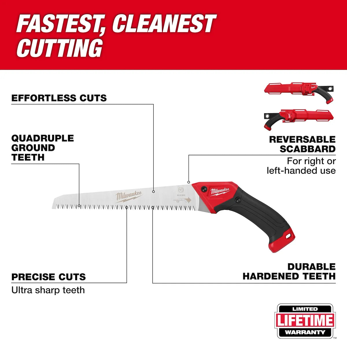 Milwaukee 10” Fixed Pruning Saw – Straight Blade 48-22-9374 | 10 in Blade Length