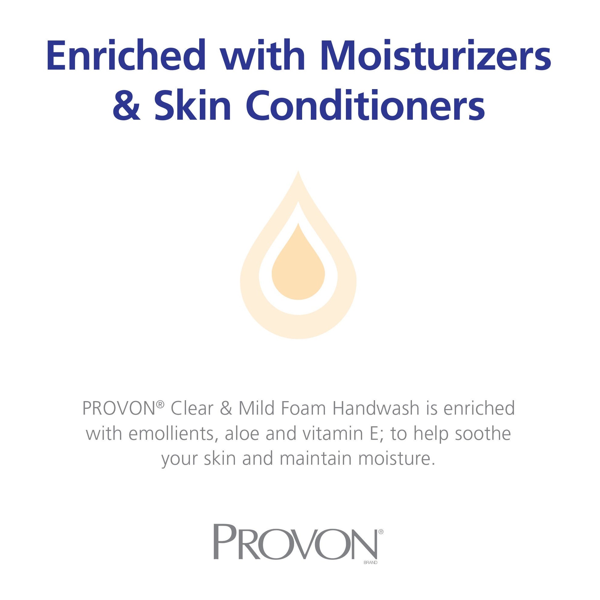 Provon® Clear and Mild Foam Handwash, Dispenser Refill Bottle, Unscented