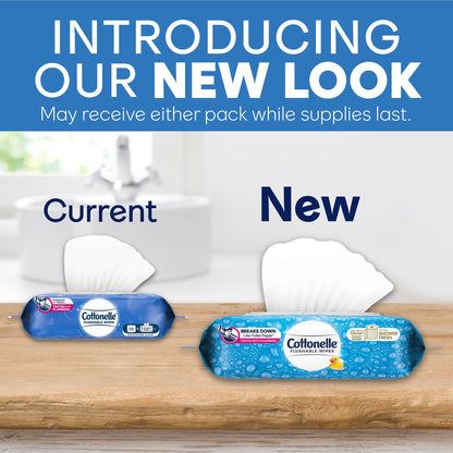 Cottonelle FreshCare Flushable Personal Wipe Soft Pack Refill Scented