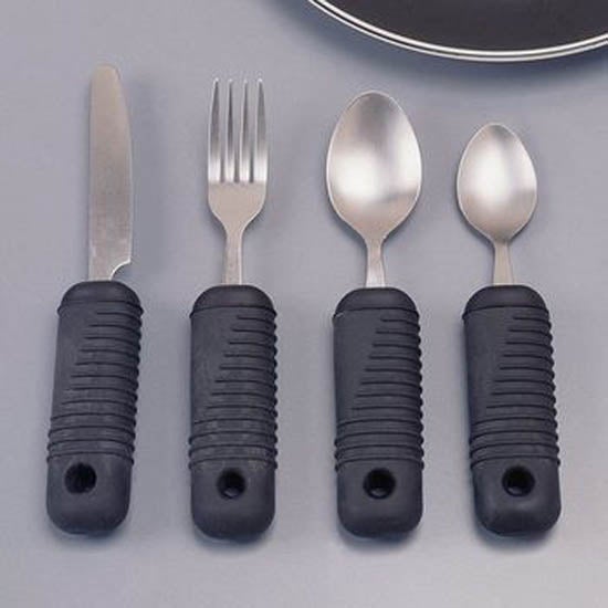 Sure Grip Tablespoon Adaptive Silver / Black Rubber / Stainless Steel