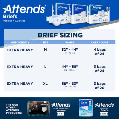 Attends® Extra Heavy Absorbency Briefs