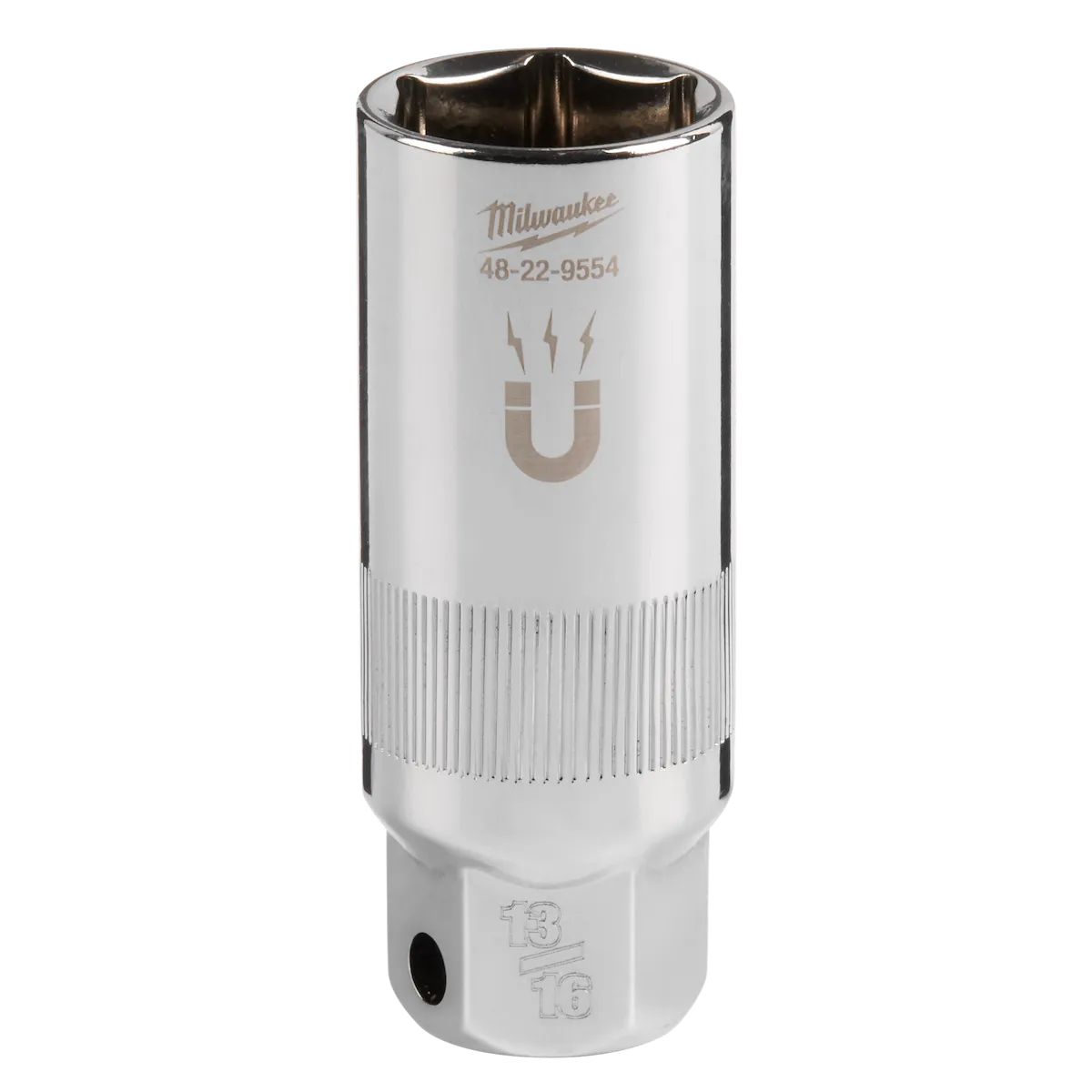 Milwaukee 3/8" Drive 13/16" Magnetic Spark Plug Socket 48-22-9554 | 3/8 in Drive