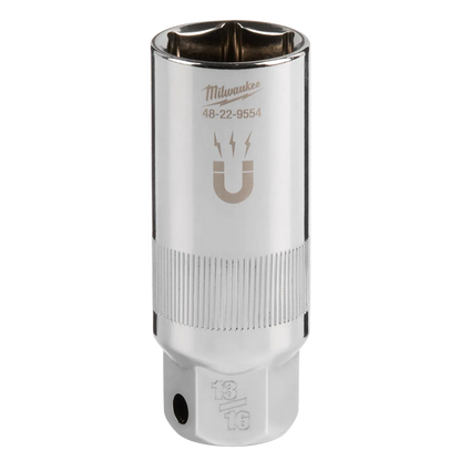 Milwaukee 3/8" Drive 13/16" Magnetic Spark Plug Socket 48-22-9554 | 3/8 in Drive