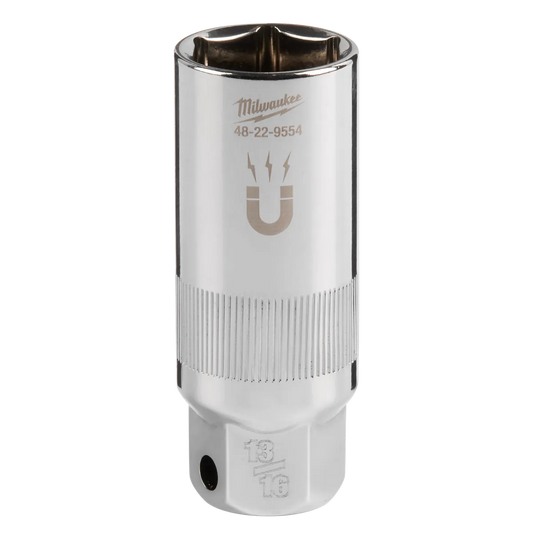 Milwaukee 3/8" Drive 13/16" Magnetic Spark Plug Socket 48-22-9554 | 3/8 in Drive