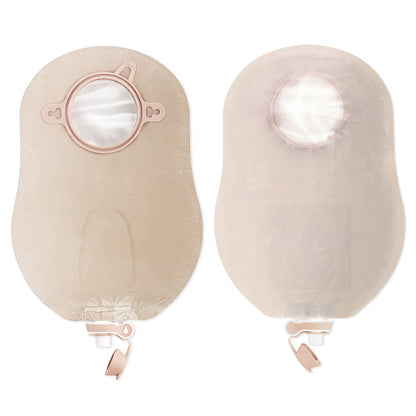 New Image™ Two-Piece Ultra Clear Urostomy Pouch, Flange, Red Match