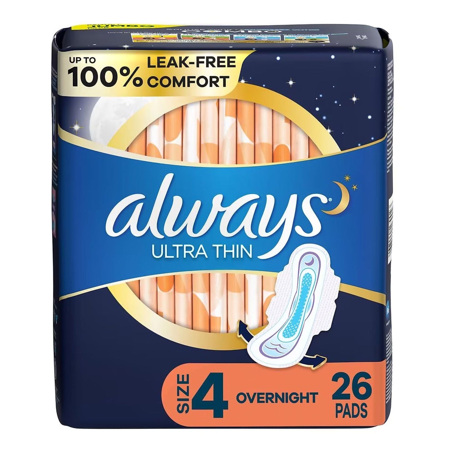 Always® Ultra Thin Pads Size 4 Overnight with Flexi-Wings