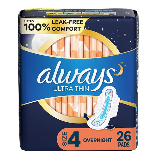 Always® Ultra Thin Pads Size 4 Overnight with Flexi-Wings