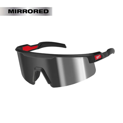 Milwaukee Wrap Around Safety Glasses - Silver Mirrored Anti-Scratch Lenses 48-73-2502