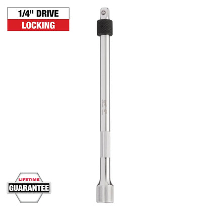 Milwaukee 1/4" Drive 6" Locking Extension 43-24-9301 | 1/4 in Drive, Chrome Vanadium Steel