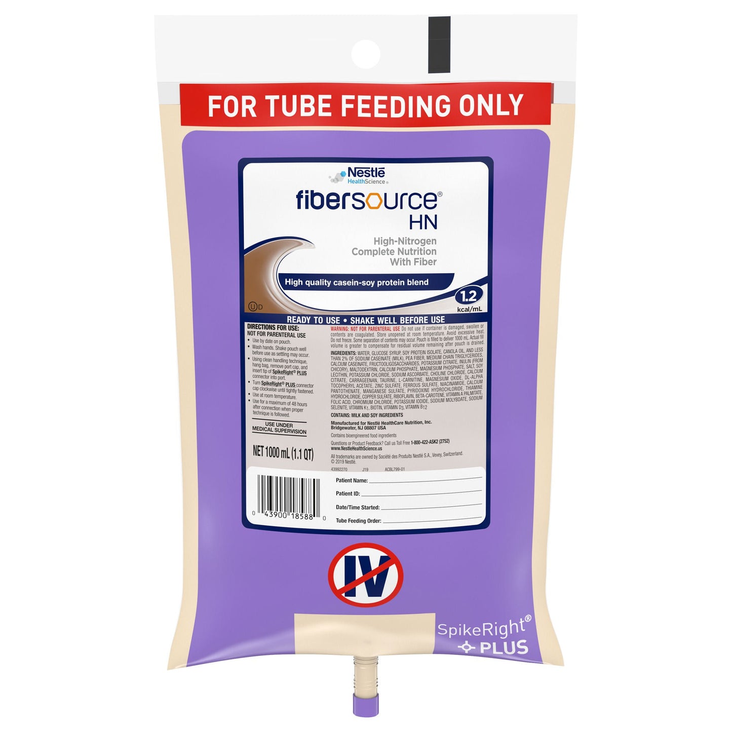 Fibersource® HN Tube Feeding Formula, Bag