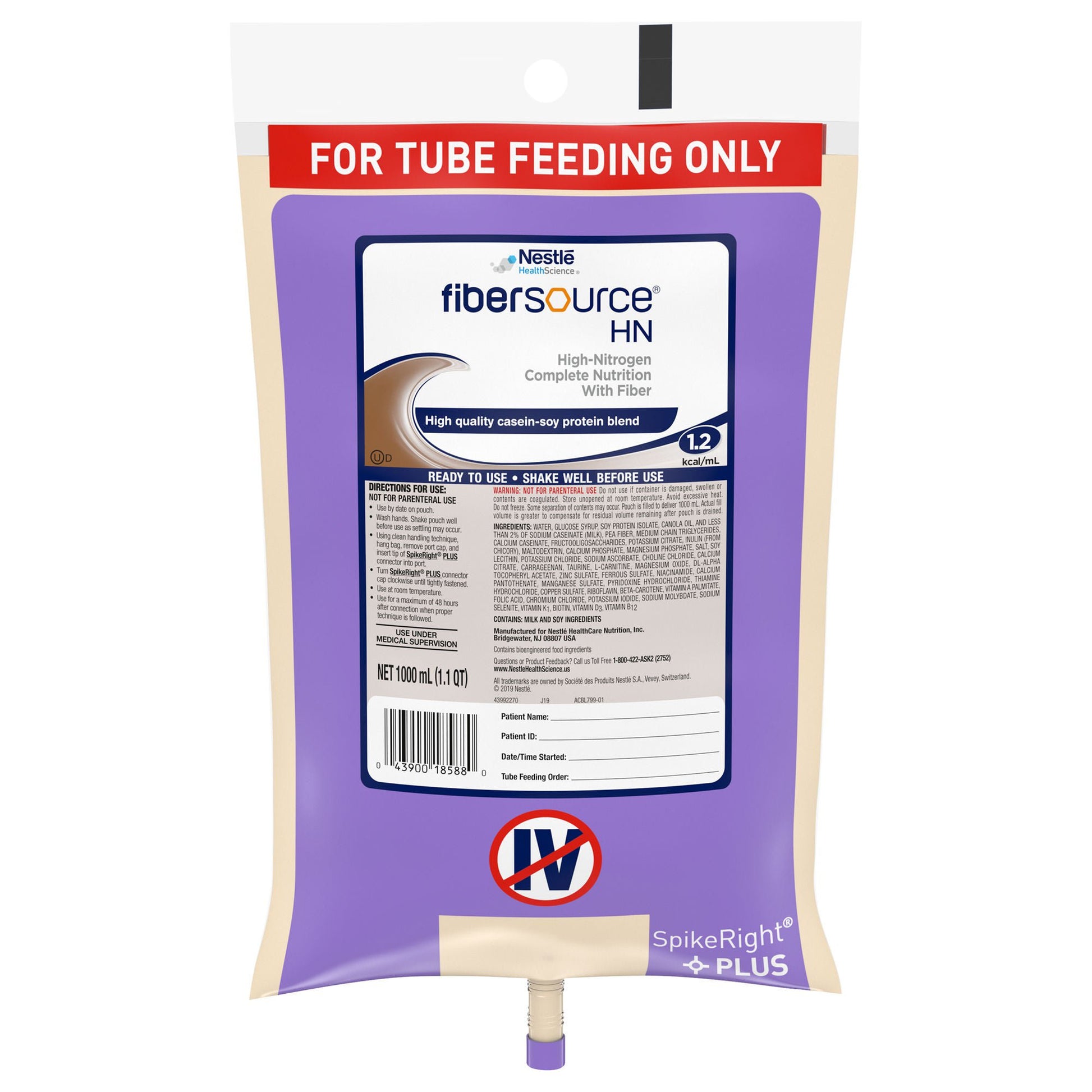 Fibersource® HN Tube Feeding Formula, Bag