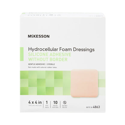 McKesson Silicone Gel Adhesive without Border Silicone Foam Dressing