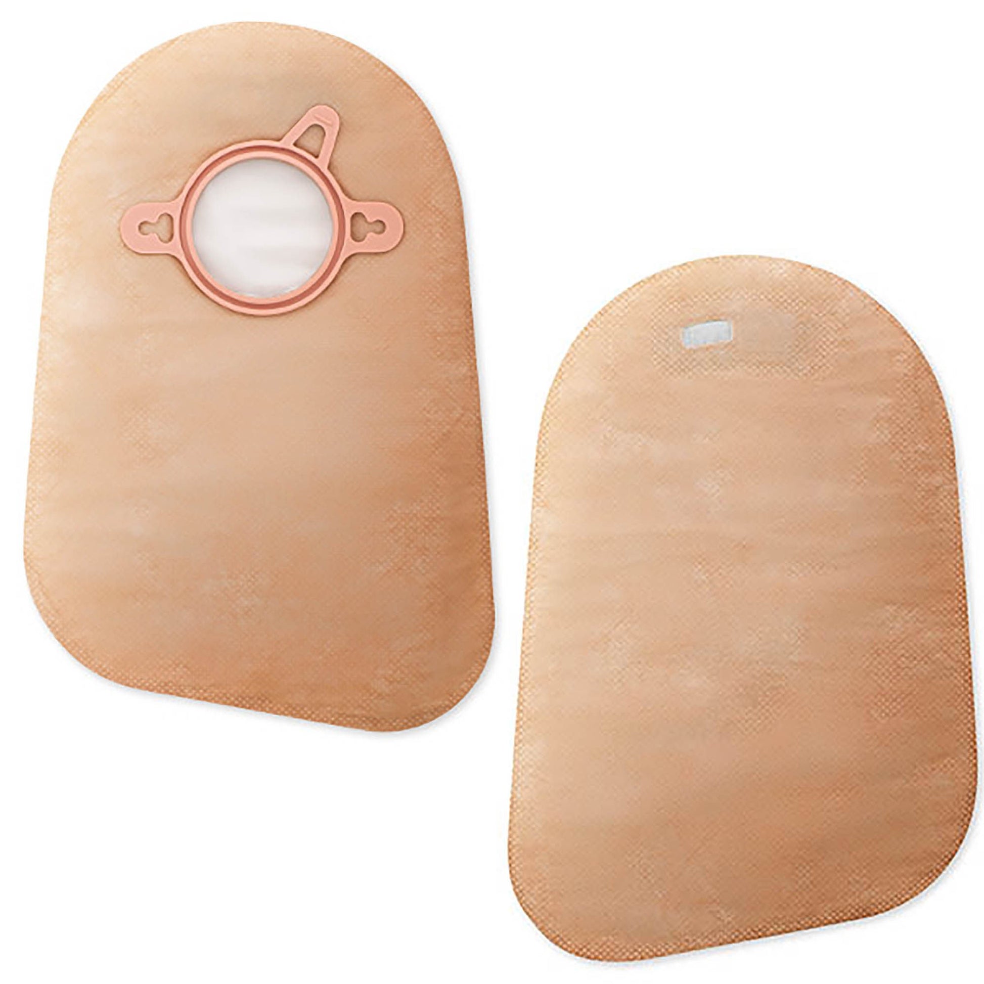 New Image™ Two-Piece Beige Filtered Ostomy Pouch, Flange, Green Match
