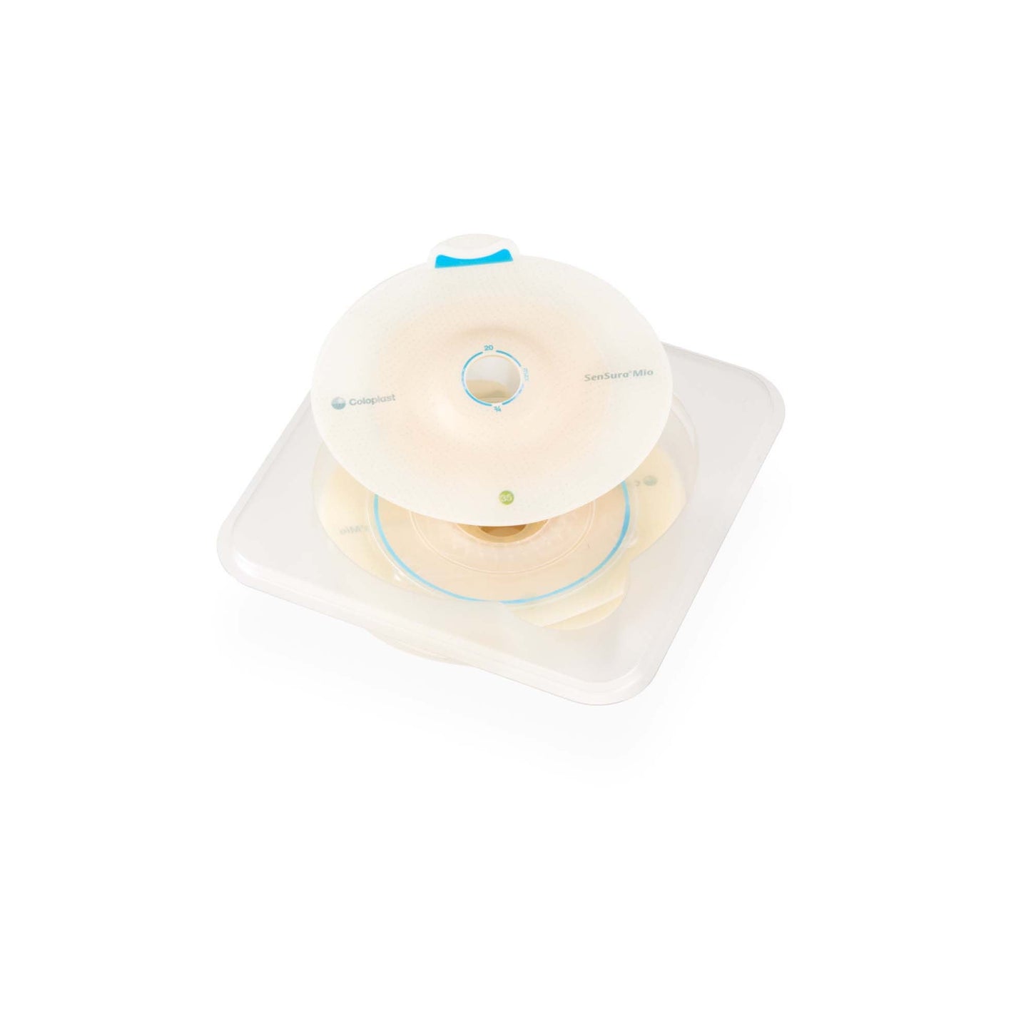 SenSura® Mio Flex Convex Light Ostomy Barrier, Stoma Opening, Red Match