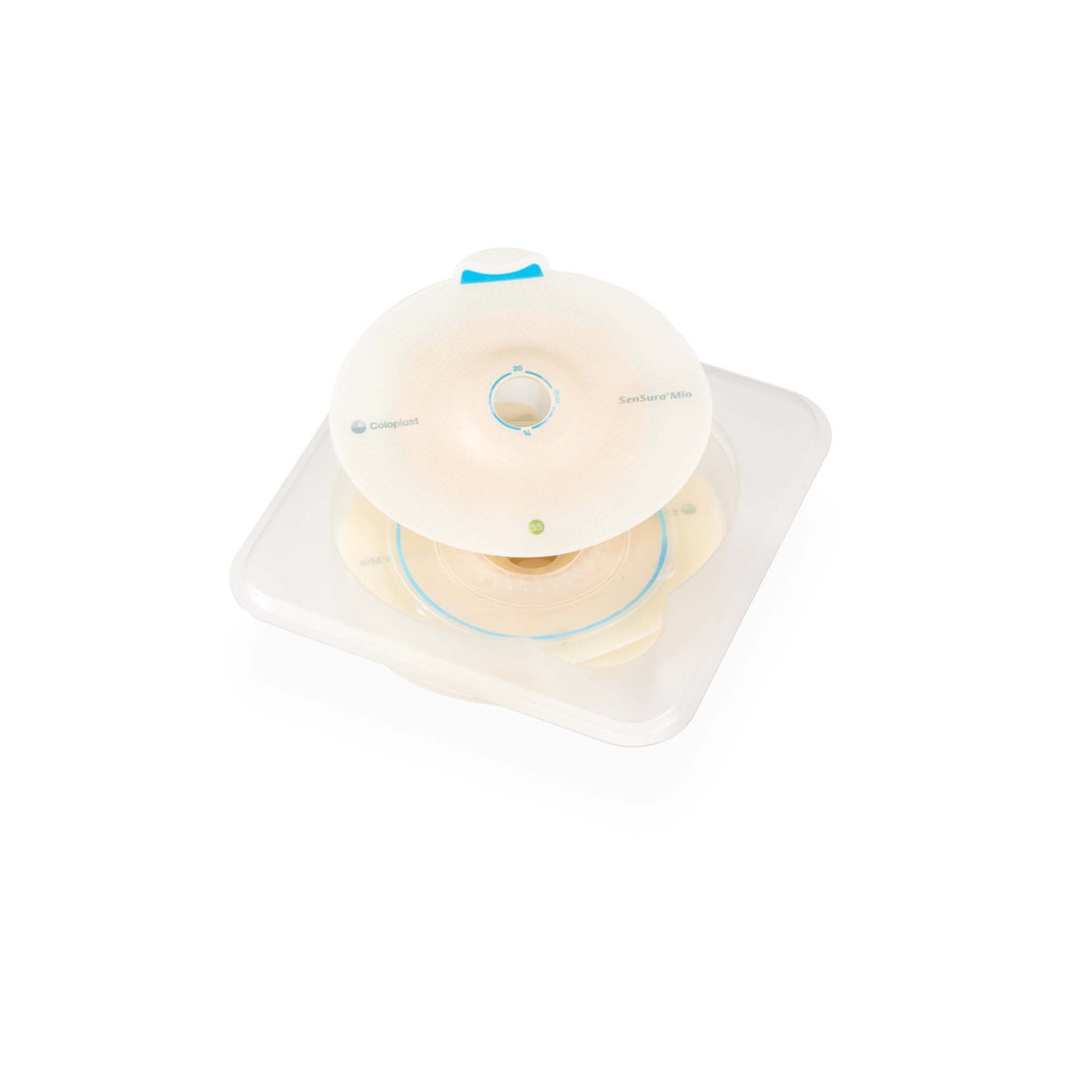 SenSura® Mio Flex Convex Light Ostomy Barrier, Stoma Opening, Red Match