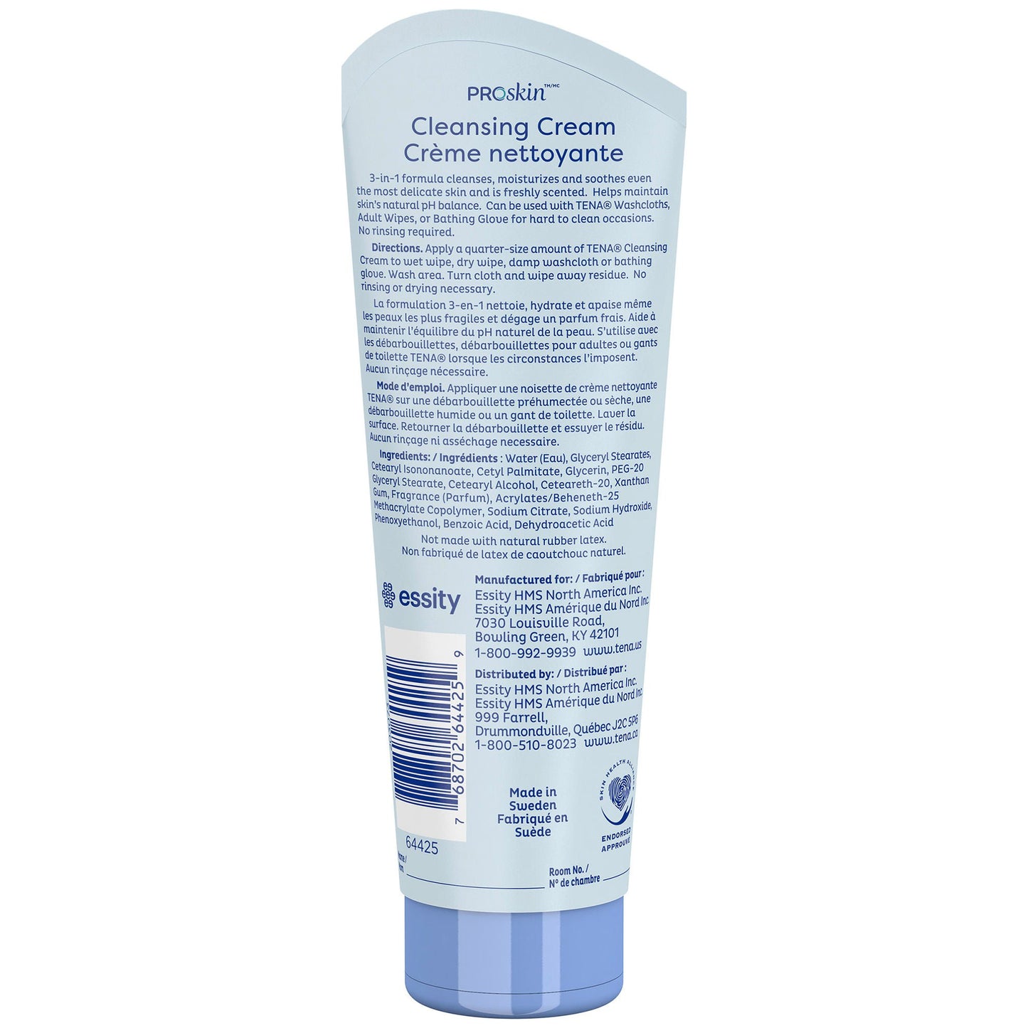 Tena® Body Wash Cleansing Cream, Alcohol-Free, White, 3-in-1 Formula