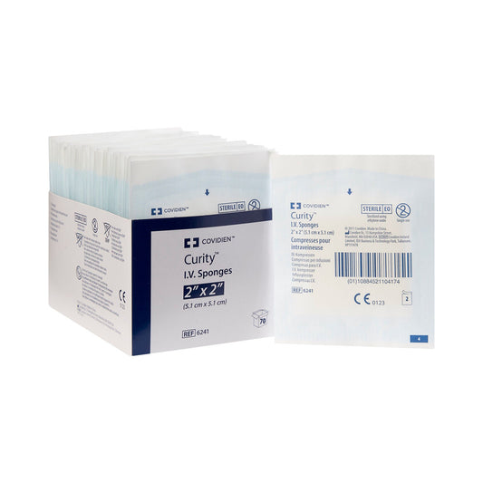 Curity™ IV / Drain Split Dressing, Six-Ply