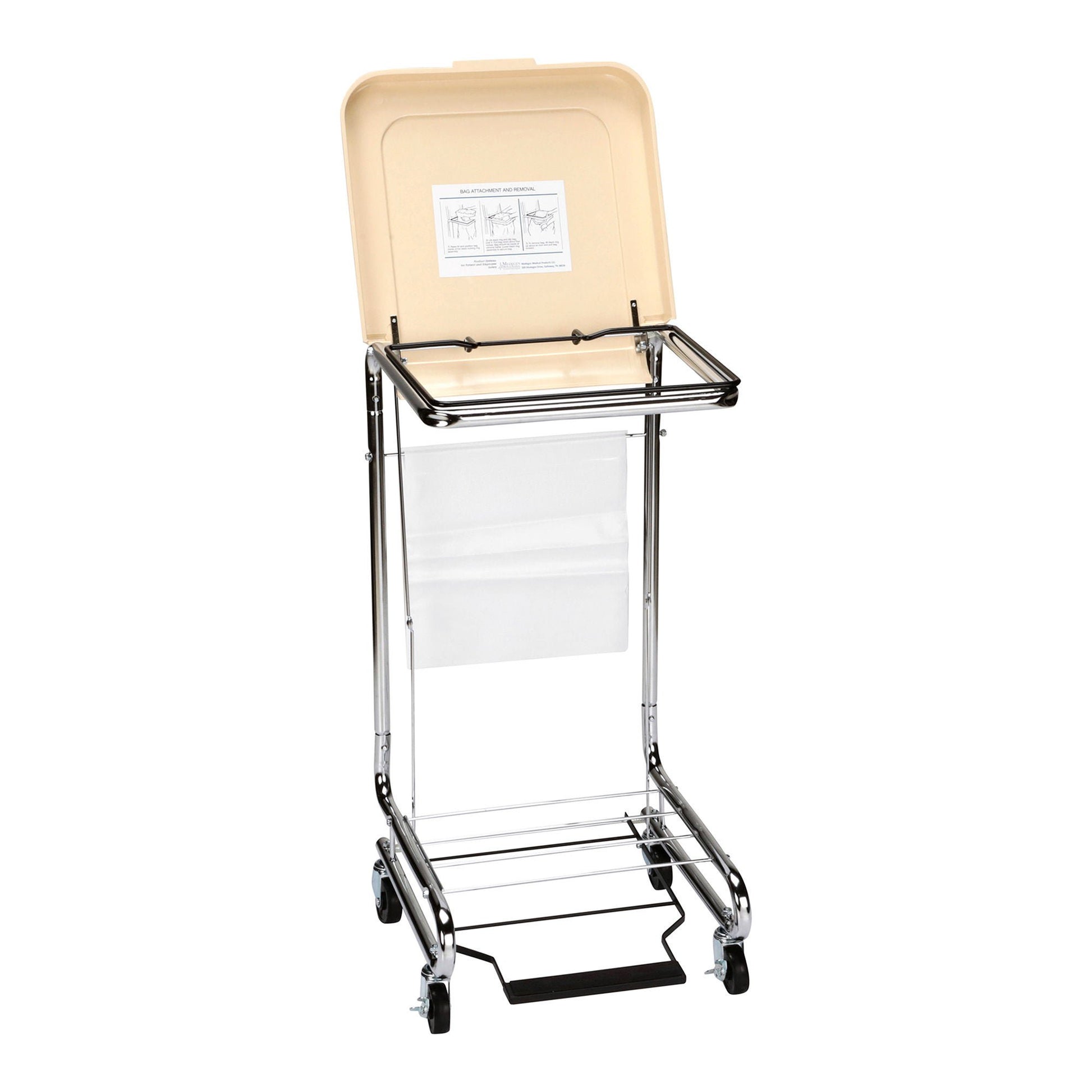 McKesson Hamper Stand with Foot Pedal & Self-Closing Lid