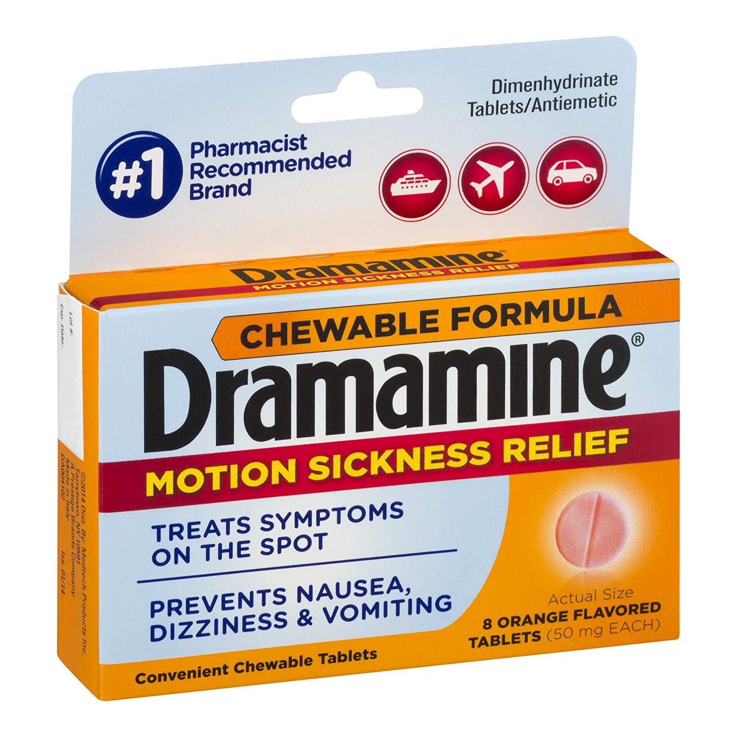 Dramamine® Motion Sickness Antiemetic Dual Action Chewable Tablets Orange