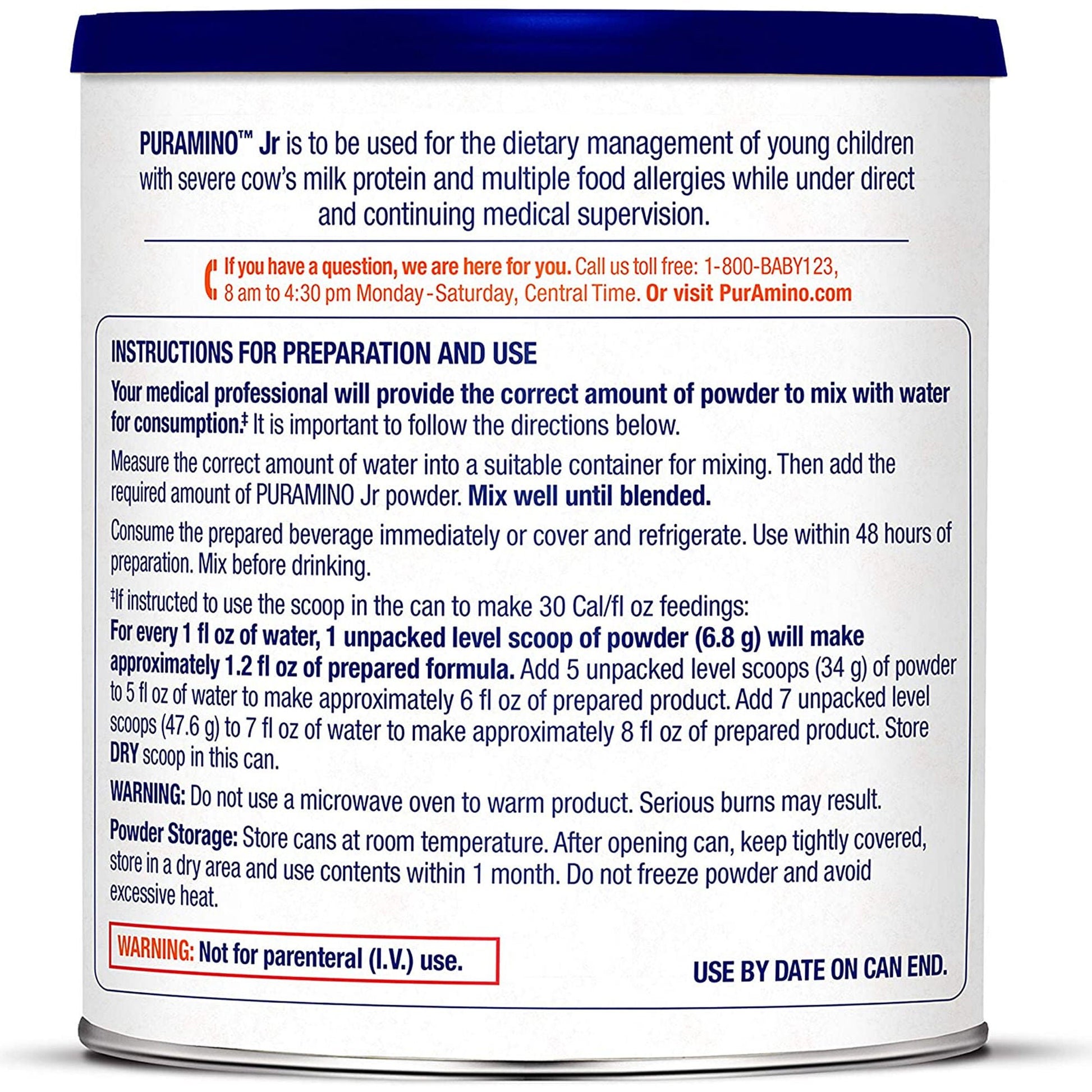 PurAmino™ Jr Pediatric Formula, can