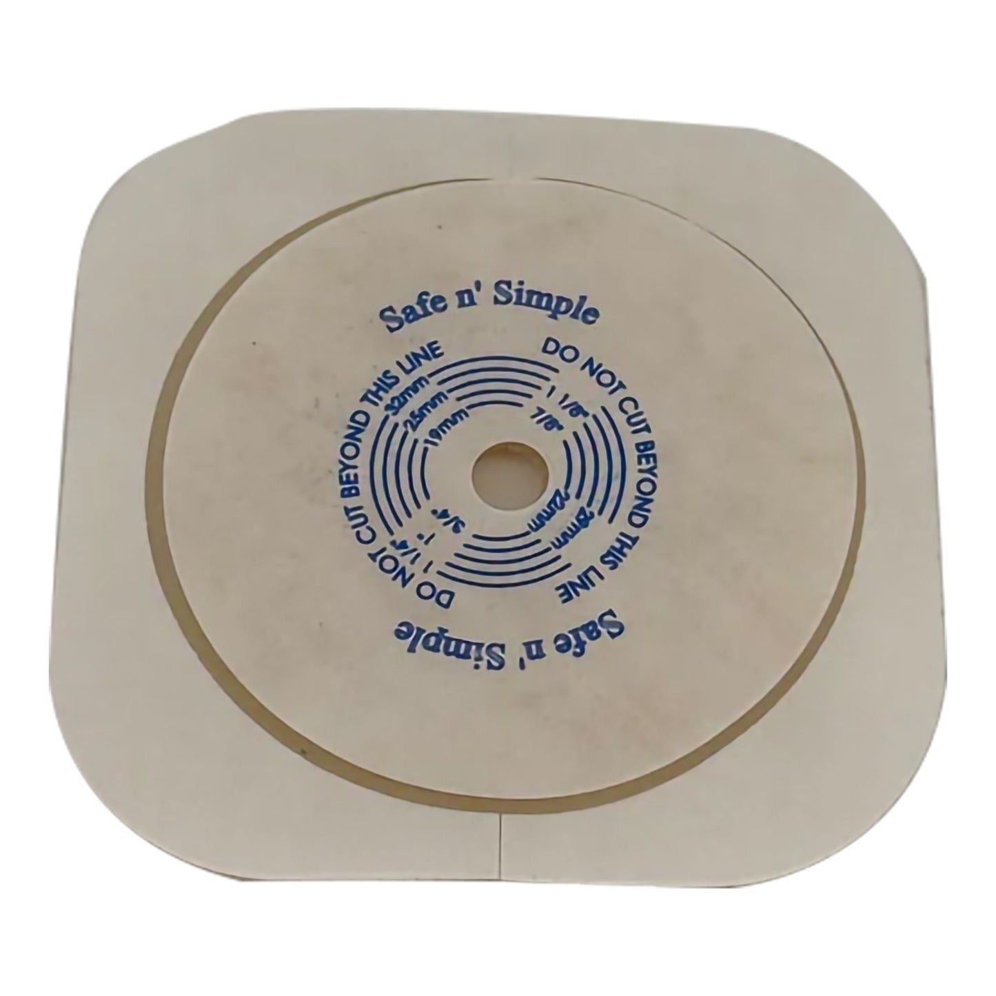 Ostomy Barrier Trim to Fit, Extended Wear Adhesive Tape Collar Flange Up to 1-1/4 Inch Opening 4--1/2 Inch