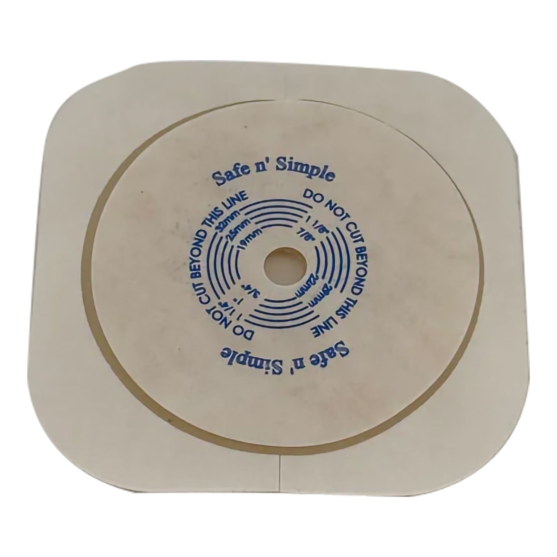 Ostomy Barrier Trim to Fit, Extended Wear Adhesive Tape Collar Flange Up to 1-1/4 Inch Opening 4--1/2 Inch