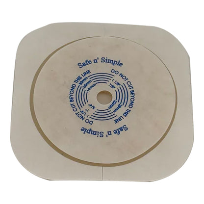 Ostomy Barrier Trim to Fit, Extended Wear Adhesive Tape Collar Flange Up to 1-1/4 Inch Opening 4--1/2 Inch