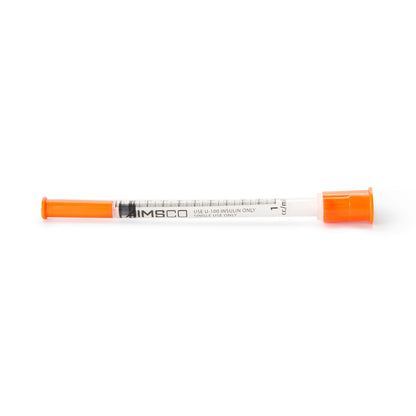 MaxiComfort® II Standard Insulin Syringe with Needle, 28 Gauge, 0.5 Inch