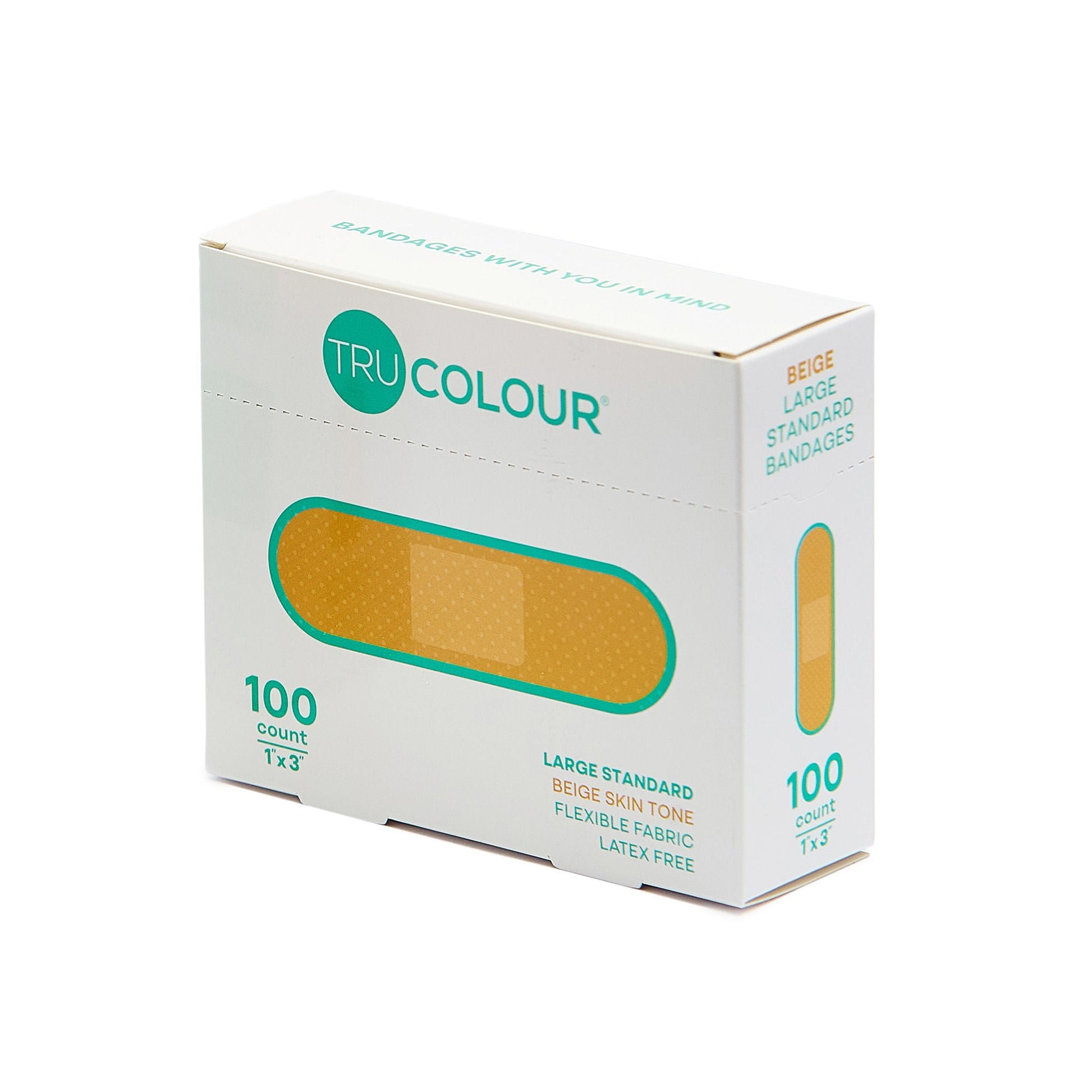 Tru-Colour Skin Tone Shade Fabric Bandage Adhesive Strips – Beige