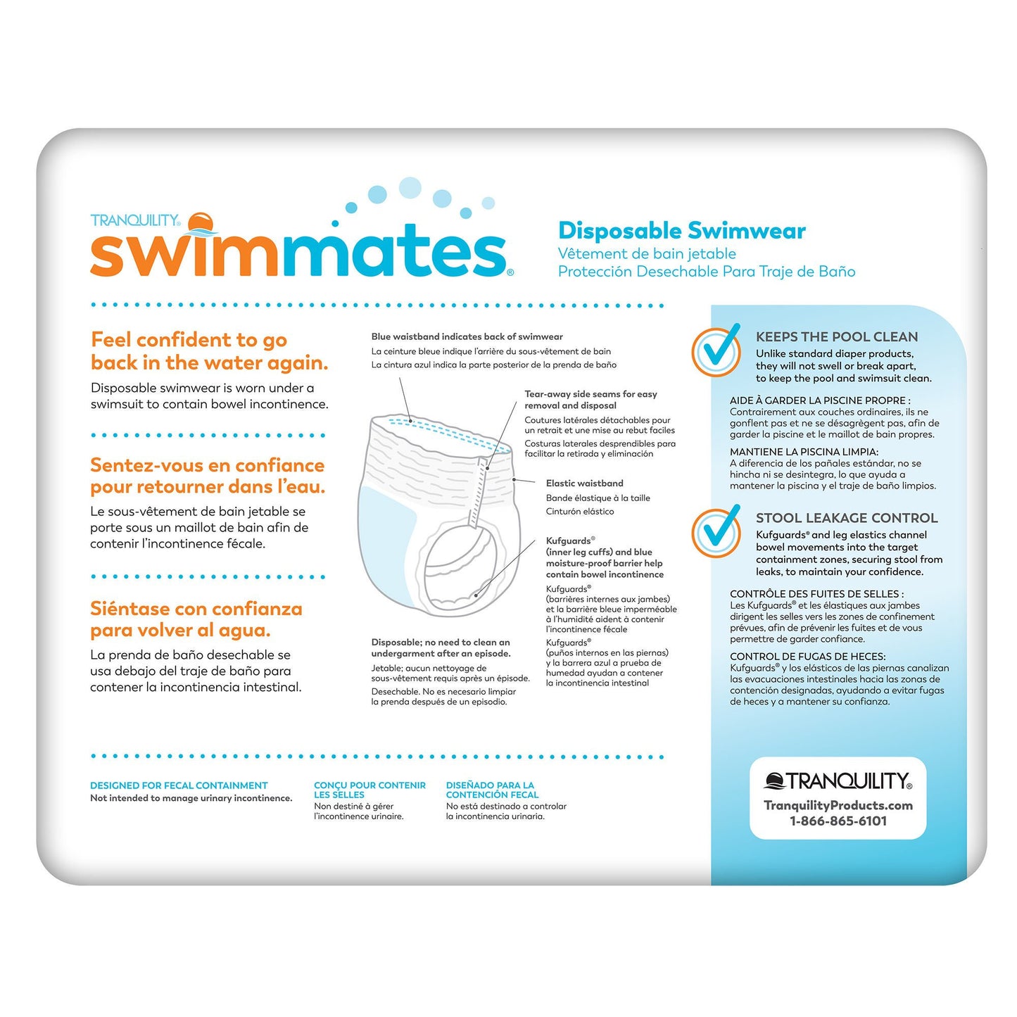Swimmates™ Bowel Containment Swim Brief