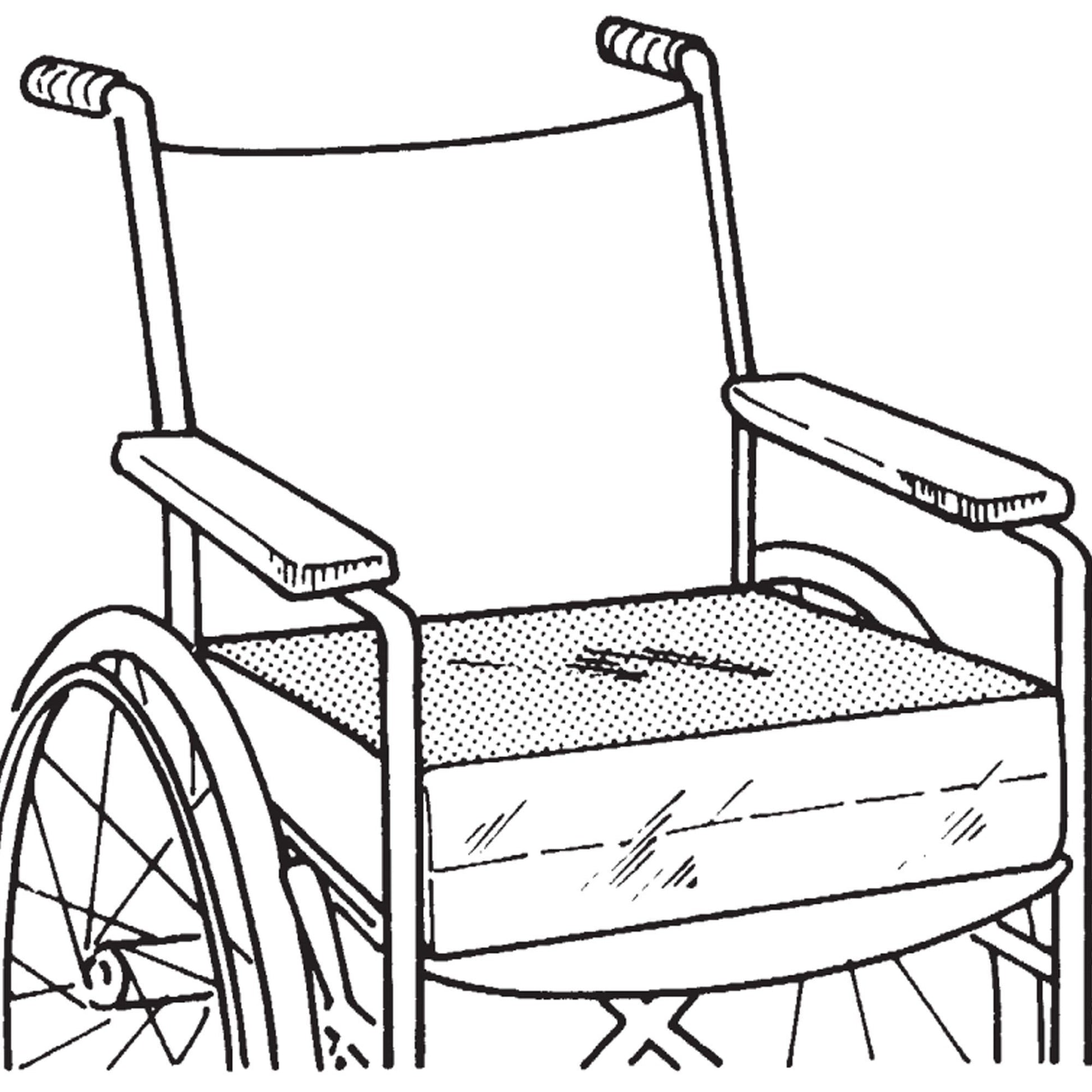 SkiL-Care™ Wheelchair Wedge Seat Cushion, Black