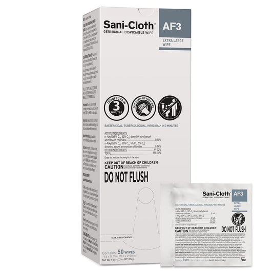 Sani-Cloth® AF3 Germicidal Disinfectant Wipes, 11.5 x 11.75 Inch