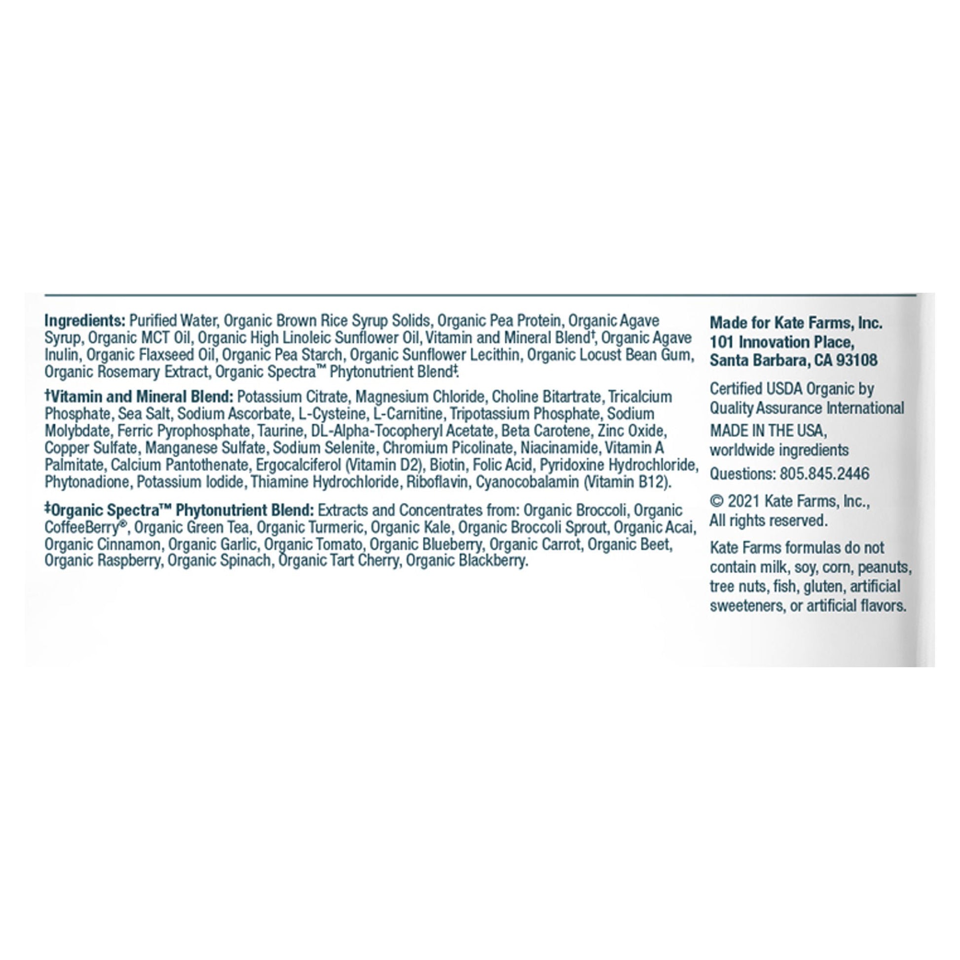 Kate Farms® Standard 1.4 Sole-Source Nutrition Formula, Bag