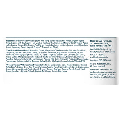 Kate Farms® Standard 1.4 Sole-Source Nutrition Formula, Bag