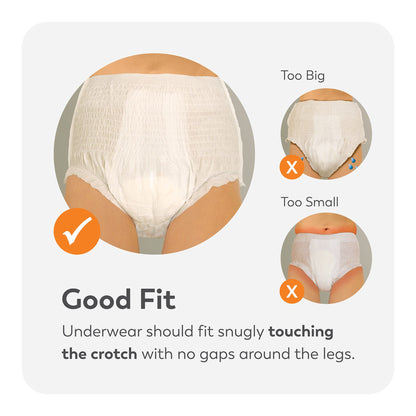 Tranquility Premium OverNight Disposable Absorbent Underwear, XS