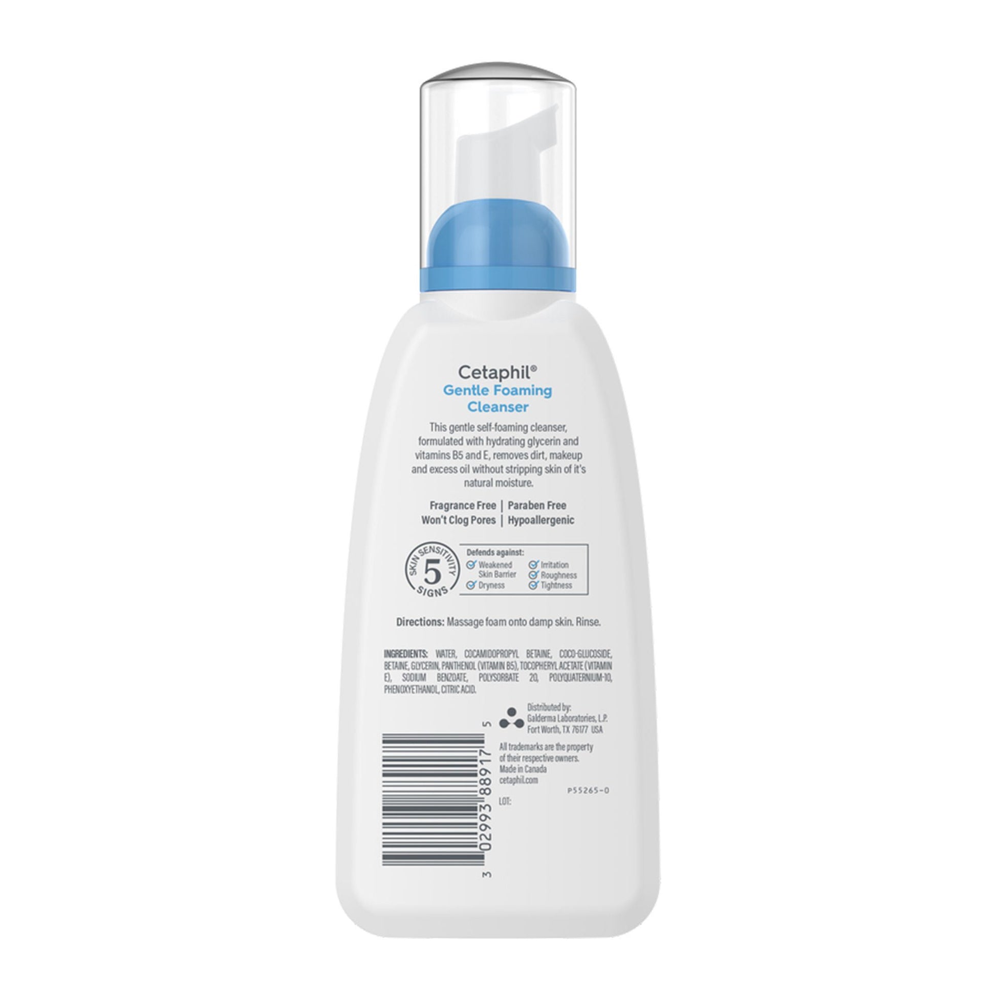 Cetaphil Foaming Face Wash Facial Cleanser Foaming Pump Bottle Gentle Scent
