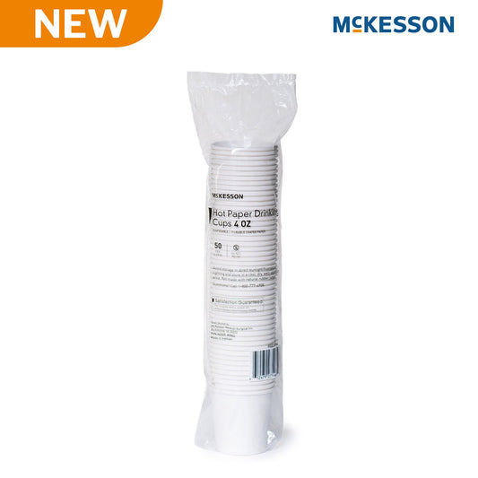 McKesson Paper Drinking Cup for Hot Beverages, White, Capacity