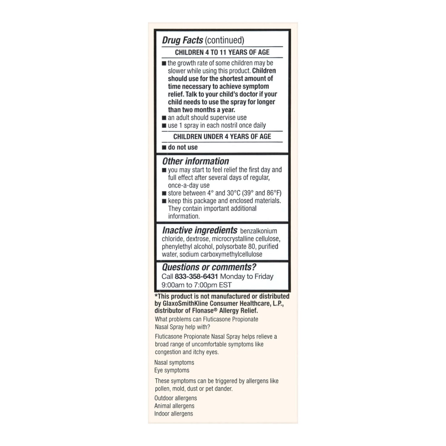 Foster & Thrive™ Allergy Relief Nasal Spray 24 HR Fluticasone Propionate