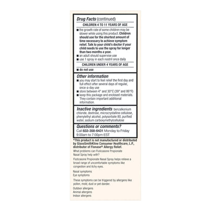 Foster & Thrive™ Allergy Relief Nasal Spray 24 HR Fluticasone Propionate