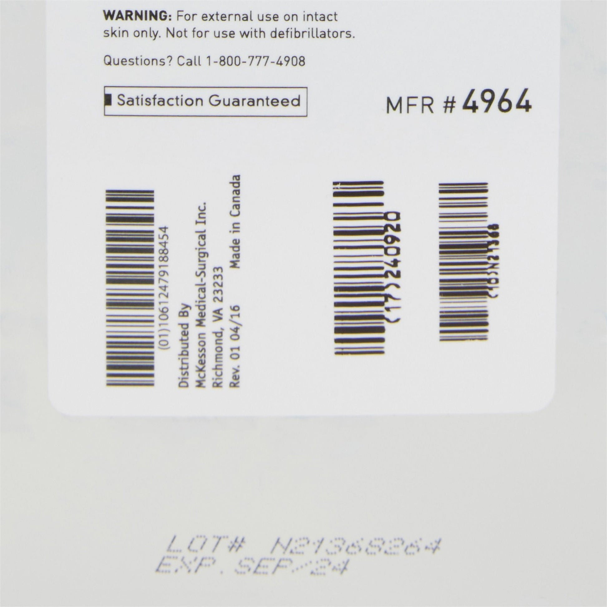 McKesson Ultrasound Gel, Clear, Cubitainer